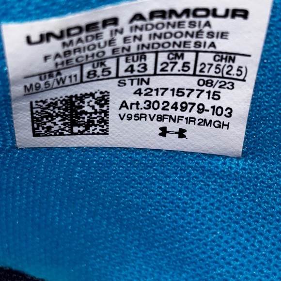 Under Armour Hovr Havoc Clone Unisex M9.5 W11 Basketball Shoe Maximum Grip‎ 5 main image 4